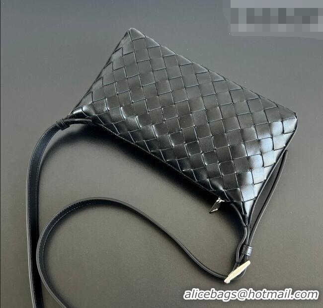 Super Quality Bottega Veneta Men's Traveler Phone Pouch Crossbody Bag in Intrecciato Leather 844018 Black 2026