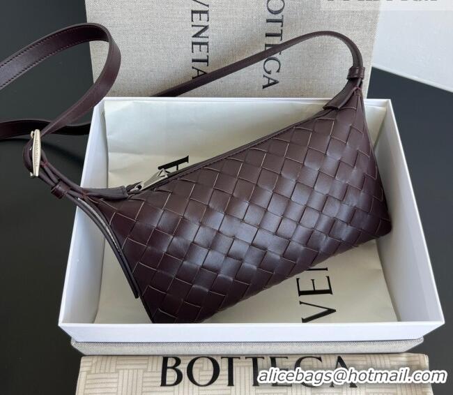 Top Grade Bottega Veneta Men's Traveler Phone Pouch Crossbody Bag in Intrecciato Leather 844018 Dark Barolo Red 2026