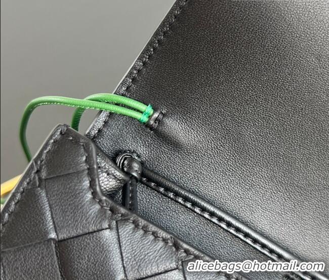 Luxury Cheap Bottega Veneta Andiamo Daisy Pouch Mini Bag in Intrecciato Leather 838870 Black 2025