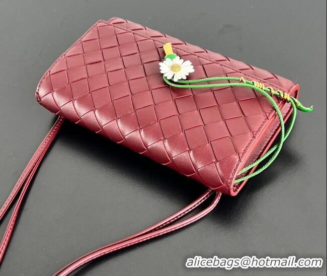 Buy Cheap Bottega Veneta Andiamo Daisy Pouch Mini Bag in Intrecciato Leather 838870 Barolo Red 2025