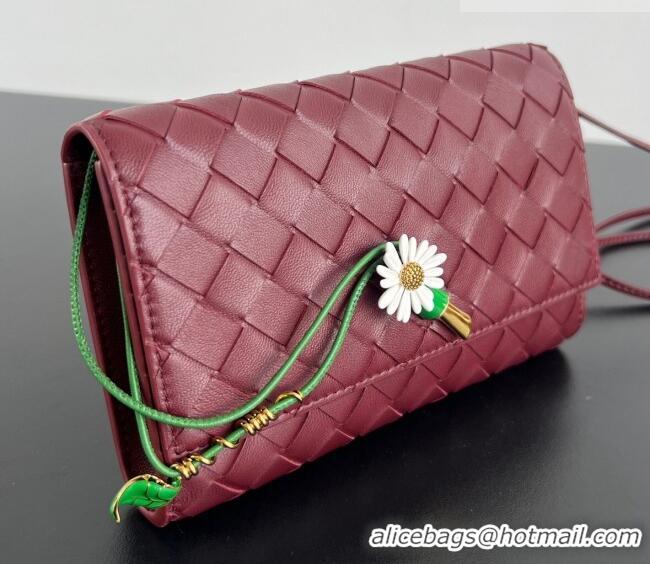 Buy Cheap Bottega Veneta Andiamo Daisy Pouch Mini Bag in Intrecciato Leather 838870 Barolo Red 2025
