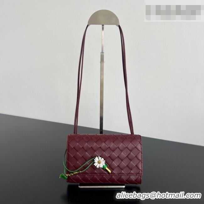 Buy Cheap Bottega Veneta Andiamo Daisy Pouch Mini Bag in Intrecciato Leather 838870 Barolo Red 2025