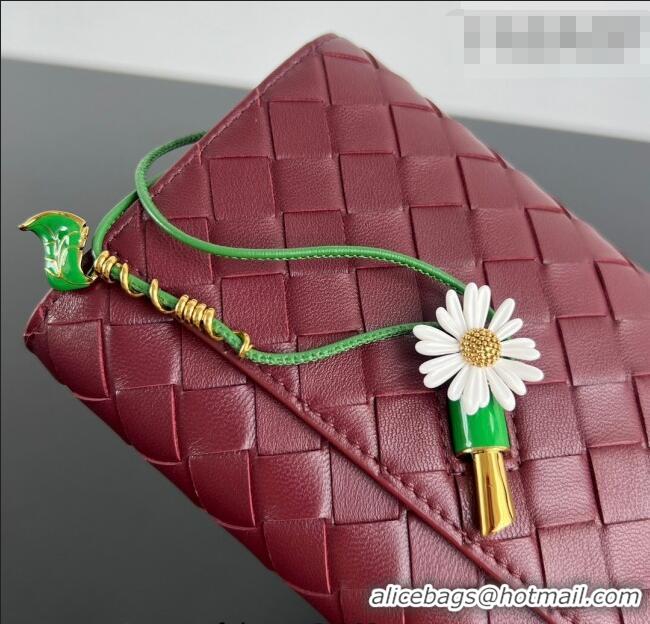 Buy Cheap Bottega Veneta Andiamo Daisy Pouch Mini Bag in Intrecciato Leather 838870 Barolo Red 2025