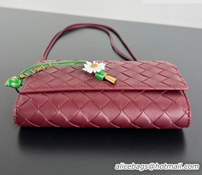 Buy Cheap Bottega Veneta Andiamo Daisy Pouch Mini Bag in Intrecciato Leather 838870 Barolo Red 2025