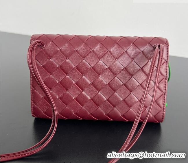 Buy Cheap Bottega Veneta Andiamo Daisy Pouch Mini Bag in Intrecciato Leather 838870 Barolo Red 2025