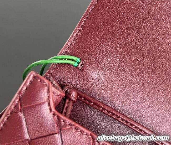 Buy Cheap Bottega Veneta Andiamo Daisy Pouch Mini Bag in Intrecciato Leather 838870 Barolo Red 2025