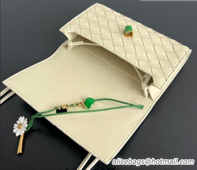 Promotional Bottega Veneta Andiamo Daisy Pouch Mini Bag in Intrecciato Leather 838870 Sea Salt 2025