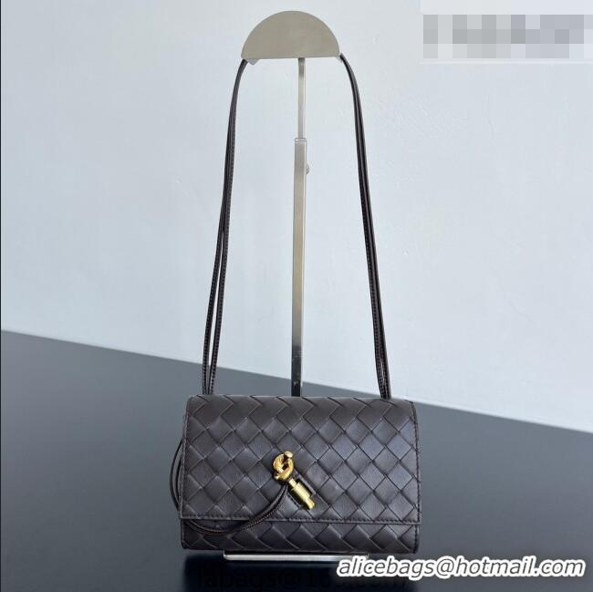 Buy Fashionable Bottega Veneta Andiamo Pouch on Strap Mini Bag in Intrecciato Leather 836940 Fondant Brown 2026
