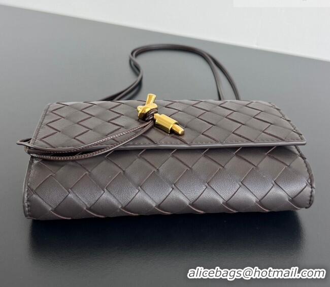 Buy Fashionable Bottega Veneta Andiamo Pouch on Strap Mini Bag in Intrecciato Leather 836940 Fondant Brown 2026