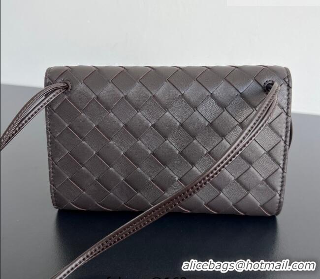 Buy Fashionable Bottega Veneta Andiamo Pouch on Strap Mini Bag in Intrecciato Leather 836940 Fondant Brown 2026