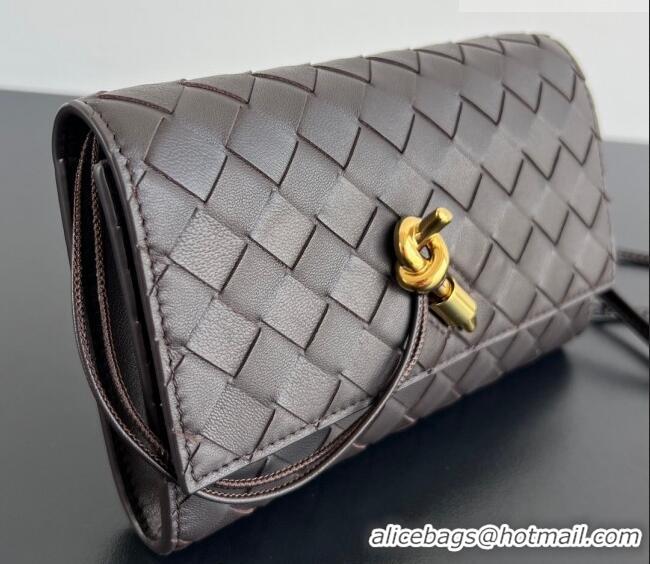Buy Fashionable Bottega Veneta Andiamo Pouch on Strap Mini Bag in Intrecciato Leather 836940 Fondant Brown 2026