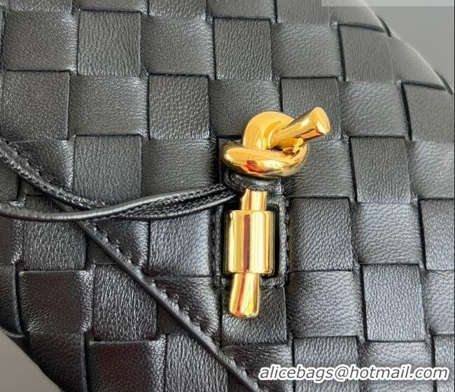 Well Crafted Bottega Veneta Andiamo Pouch on Strap Mini Bag in Intrecciato Leather 836940 Black 2026