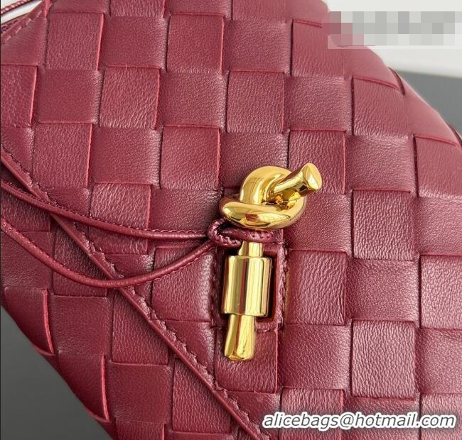 Top Quality Bottega Veneta Andiamo Pouch on Strap Mini Bag in Intrecciato Leather 836940 Barolo Red 2026