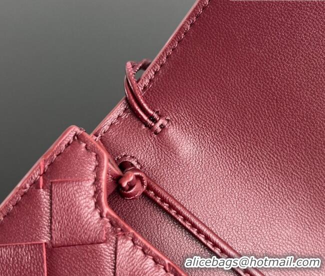 Top Quality Bottega Veneta Andiamo Pouch on Strap Mini Bag in Intrecciato Leather 836940 Barolo Red 2026