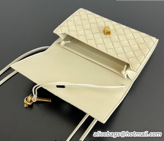 Discount Bottega Veneta Andiamo Pouch on Strap Mini Bag in Intrecciato Leather 836940 Sea Salt 2026