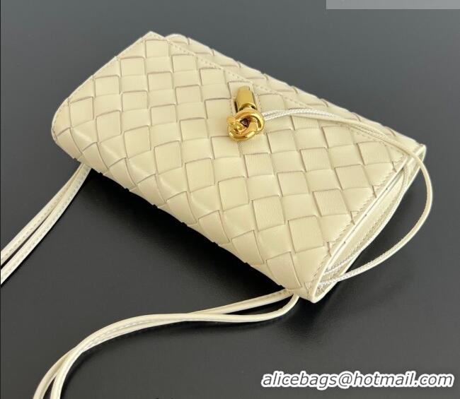 Discount Bottega Veneta Andiamo Pouch on Strap Mini Bag in Intrecciato Leather 836940 Sea Salt 2026