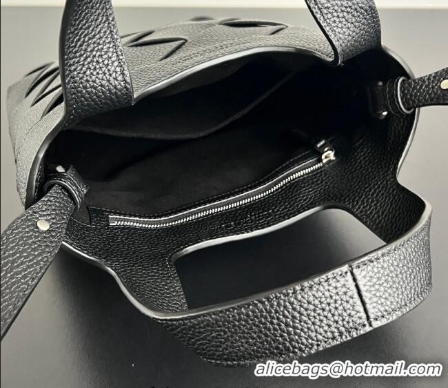 Grade Design Bottega Veneta Men's Small Diago Tote Bag in Grained Intrecciato Leather 837364 Black 2026