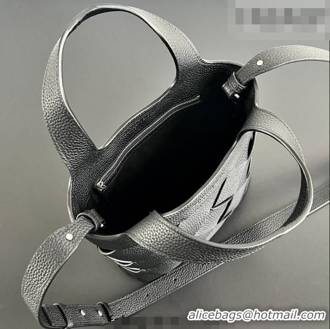 Grade Design Bottega Veneta Men's Small Diago Tote Bag in Grained Intrecciato Leather 837364 Black 2026