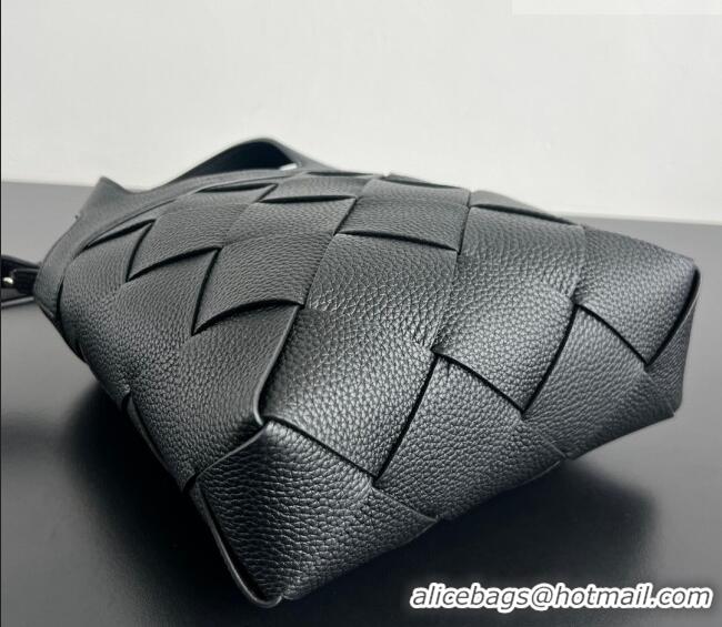 Grade Design Bottega Veneta Men's Small Diago Tote Bag in Grained Intrecciato Leather 837364 Black 2026