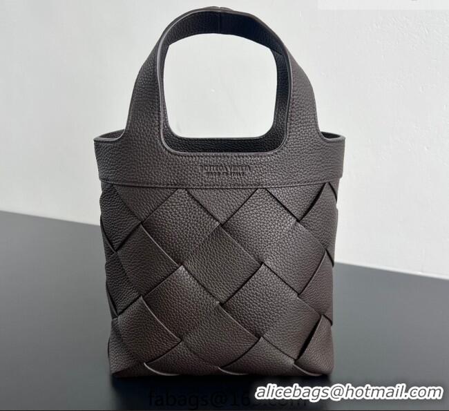 Luxury Discount Bottega Veneta Men's Small Diago Tote Bag in Grained Intrecciato Leather 837364 Fondant Brown 2026