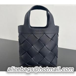 Top Grade Bottega Veneta Men's Small Diago Tote Bag in Grained Intrecciato Leather 837364 Nocturnal Blue 2026