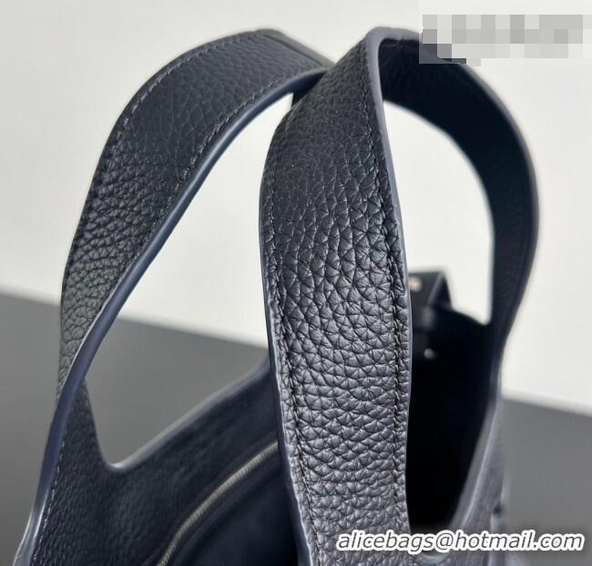 Top Grade Bottega Veneta Men's Small Diago Tote Bag in Grained Intrecciato Leather 837364 Nocturnal Blue 2026