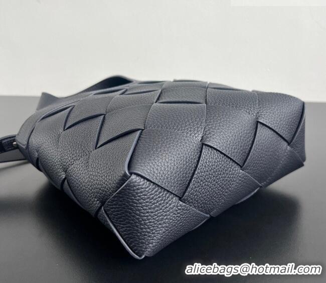 Top Grade Bottega Veneta Men's Small Diago Tote Bag in Grained Intrecciato Leather 837364 Nocturnal Blue 2026