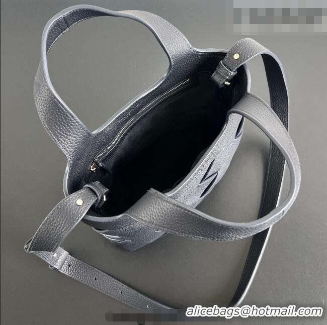 Top Grade Bottega Veneta Men's Small Diago Tote Bag in Grained Intrecciato Leather 837364 Nocturnal Blue 2026