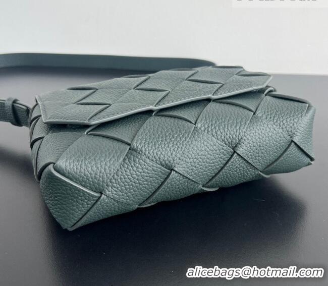 Best Quality Bottega Veneta Men's Diago Mini Bag in Grained Intrecciato Leather 795637 Dark Green 2026