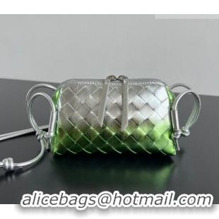 Grade Design Bottega Veneta Intrecciato Leather Concert Pouch Mini bag 794258 Silver/Green 2025