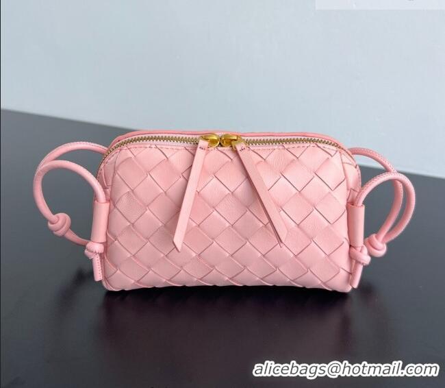 Super Quality Bottega Veneta Intrecciato Leather Concert Pouch Mini bag 794258 Rose Pink 2025