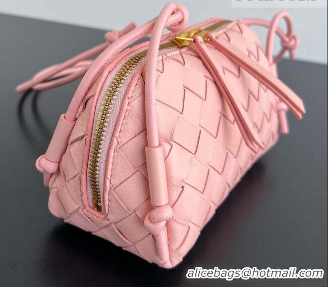 Super Quality Bottega Veneta Intrecciato Leather Concert Pouch Mini bag 794258 Rose Pink 2025