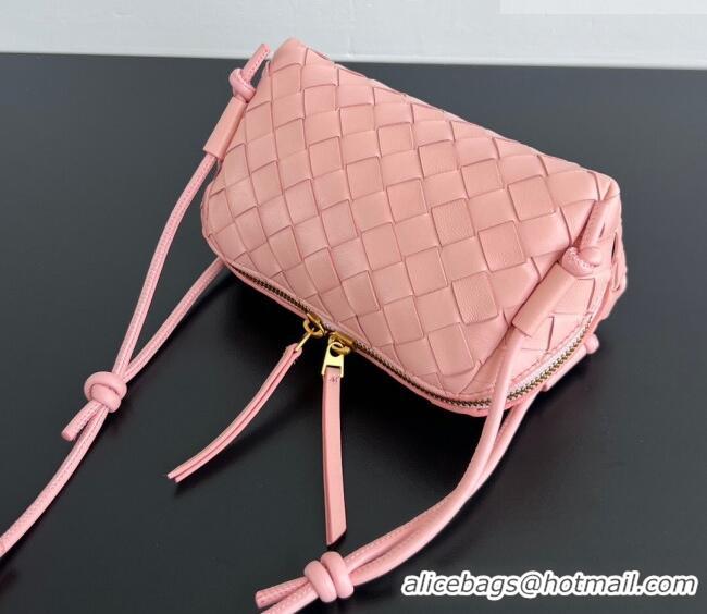 Super Quality Bottega Veneta Intrecciato Leather Concert Pouch Mini bag 794258 Rose Pink 2025