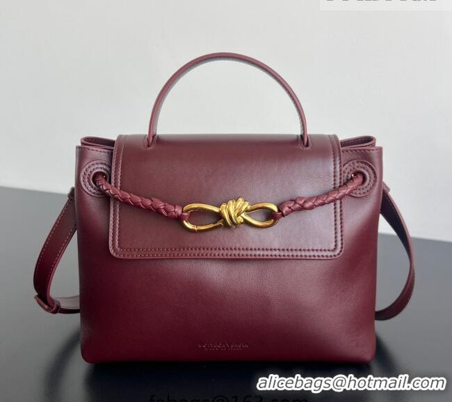 Top Quality Bottega Veneta Small Ciao Ciao Top Handle Bag in Calf Leather 835835 Barolo Red 2025