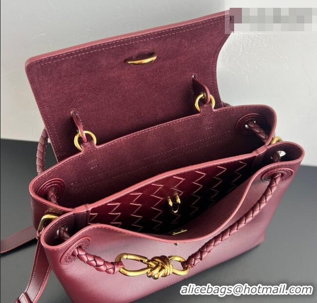 Top Quality Bottega Veneta Small Ciao Ciao Top Handle Bag in Calf Leather 835835 Barolo Red 2025