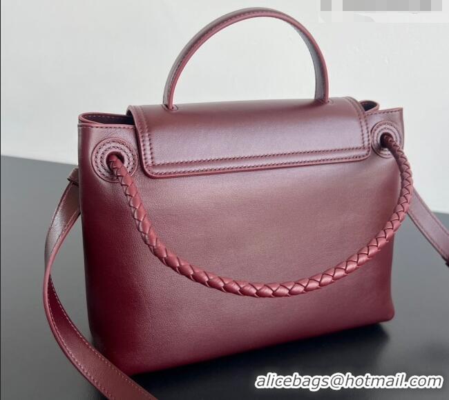 Top Quality Bottega Veneta Small Ciao Ciao Top Handle Bag in Calf Leather 835835 Barolo Red 2025