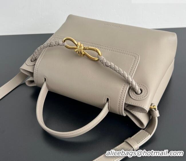 Good Taste Bottega Veneta Small Ciao Ciao Top Handle Bag in Calf Leather 835835 Limestone Grey 2025