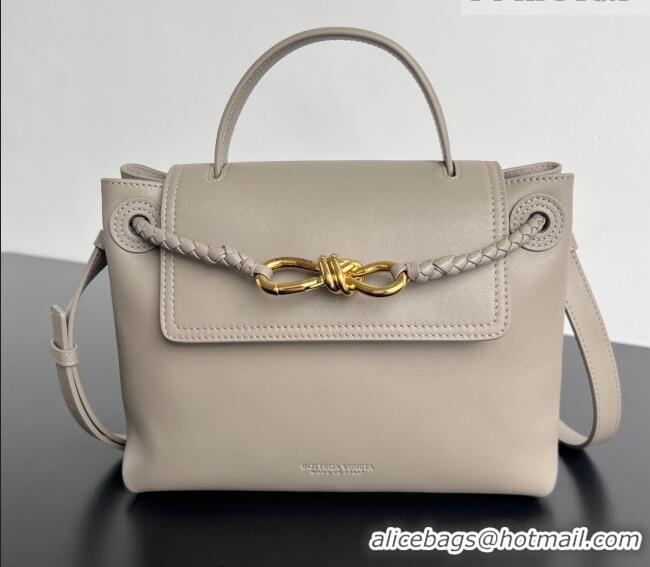 Good Taste Bottega Veneta Small Ciao Ciao Top Handle Bag in Calf Leather 835835 Limestone Grey 2025