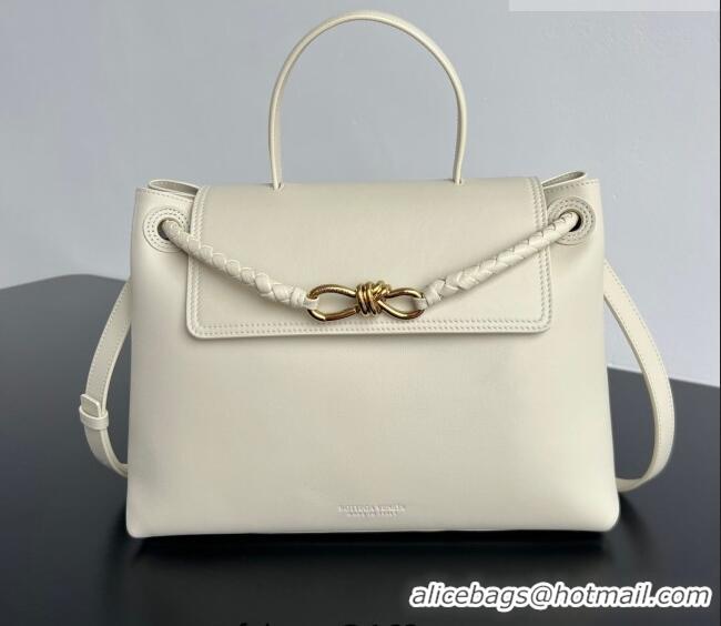 Good Taste Bottega Veneta Medium Ciao Ciao Top Handle Bag in Calf Leather 817231 Sea Salt 2025