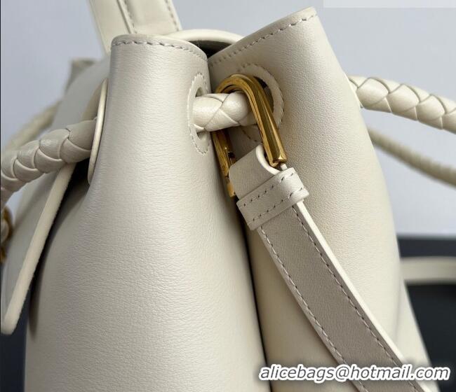 Good Taste Bottega Veneta Medium Ciao Ciao Top Handle Bag in Calf Leather 817231 Sea Salt 2025