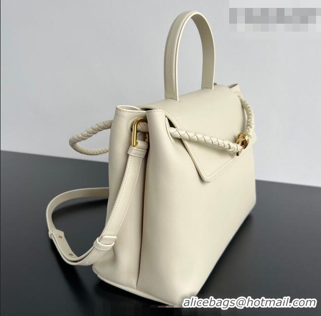 Good Taste Bottega Veneta Medium Ciao Ciao Top Handle Bag in Calf Leather 817231 Sea Salt 2025