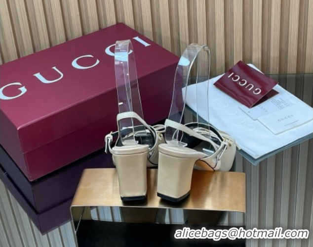 Popular Style Gucci Horsebit Slingback Pumps 6.5cm in Satin White 850327 2026