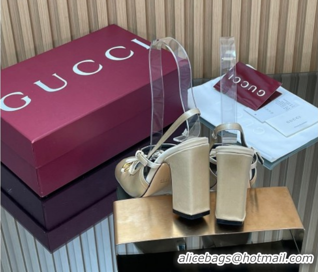 Most Popular Gucci Horsebit Slingback Pumps 9.5cm in Satin 850327 White 2026