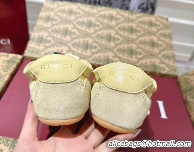 Fashion Gucci Shift Sneakers in Suede and Mesh Yellow 1218048 2026