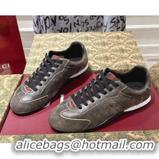 Unique Style Gucci Shift Sneakers in Washed-Effect Leather Black 1218049 2026