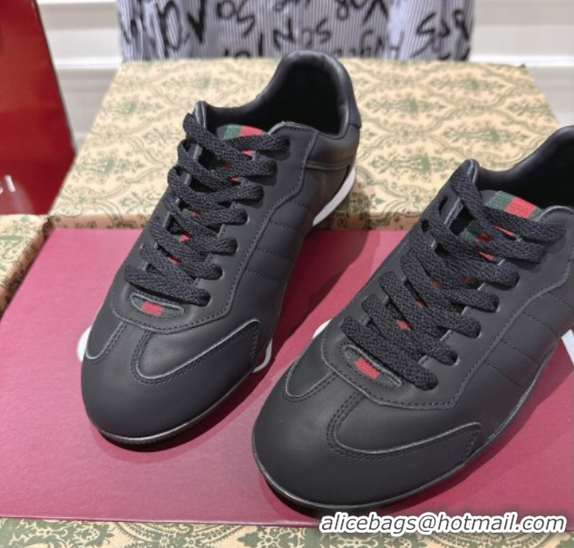 Best Product Gucci Shift Sneakers in Calf Leather Black 1218051 2026