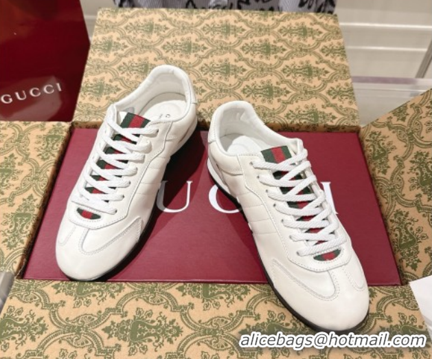 Durable Gucci Shift Sneakers in Calf Leather White 1218052 2026