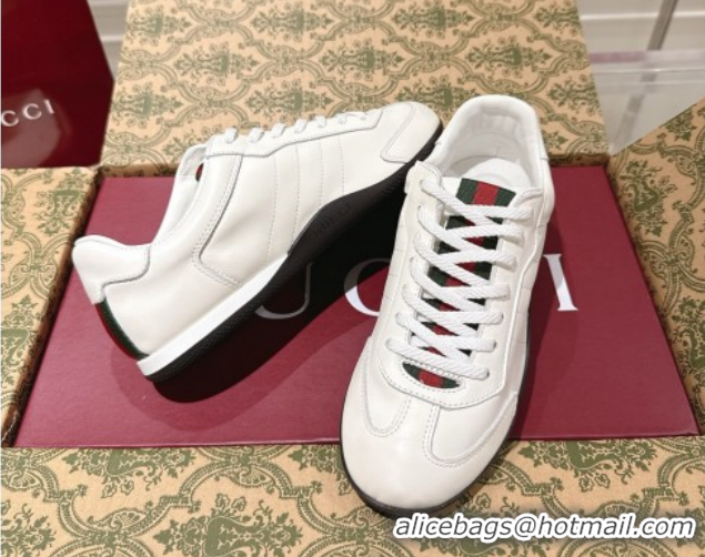 Durable Gucci Shift Sneakers in Calf Leather White 1218052 2026