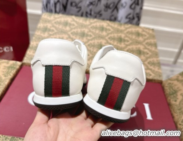 Durable Gucci Shift Sneakers in Calf Leather White 1218052 2026