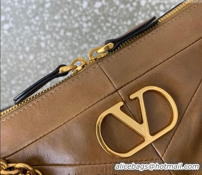 Buy Cheap Valentino Panthea HandBag in V Shiny and Matte Nappa Leather 0070 Brown 2026